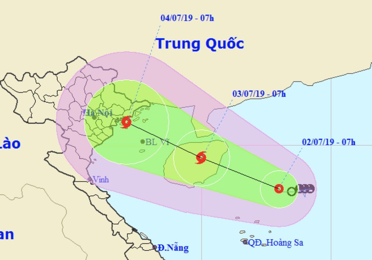 Tam bao co the o vung bien tu Quang Ninh den Nam Dinh trong 2 ngay toi hinh anh