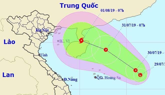 Xuat hien vung ap thap tren Bien Dong, co the huong vao Viet Nam hinh anh