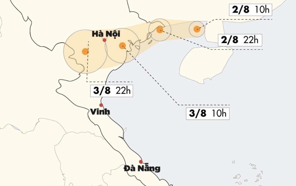 Bao so 3 di chuyen cham, huong vao Quang Ninh - Hai Phong hinh anh