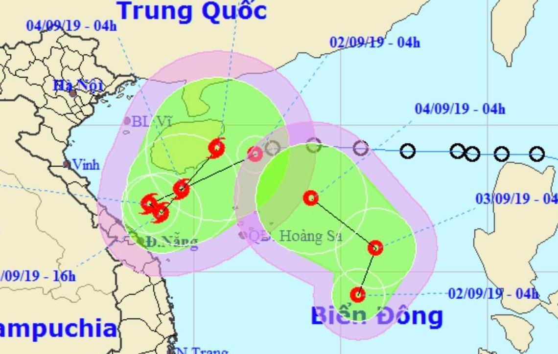 2 ap thap nhiet doi cung xuat hien tren Bien Dong hinh anh