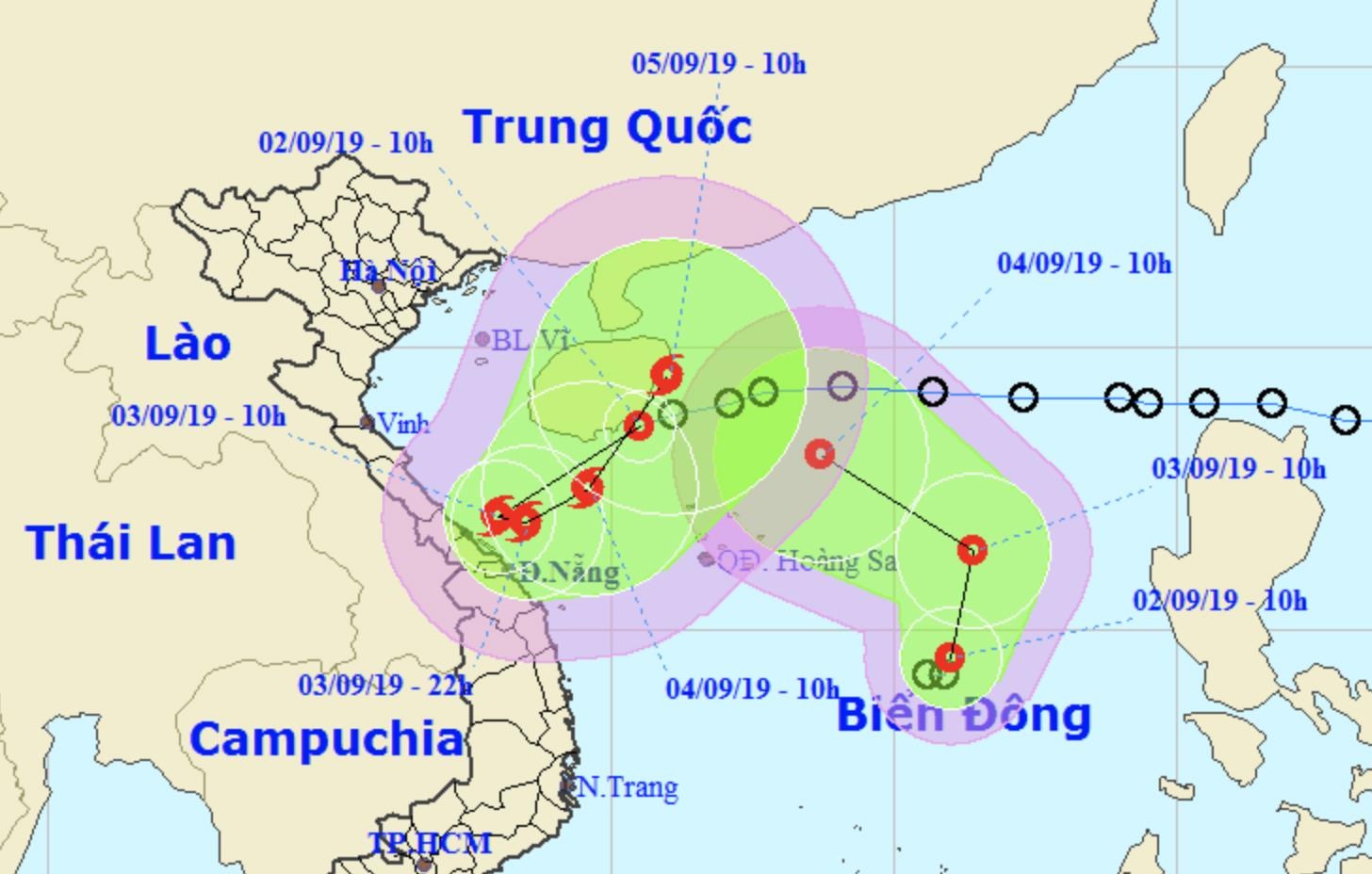 2 áp thấp nhiệt đới trên Biển Đông ảnh 2 2 ap thap nhiet doi tren Bien Dong anh 2