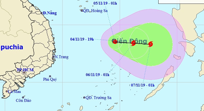 Ap thap nhiet doi giua Bien Dong co the manh thanh bao hinh anh