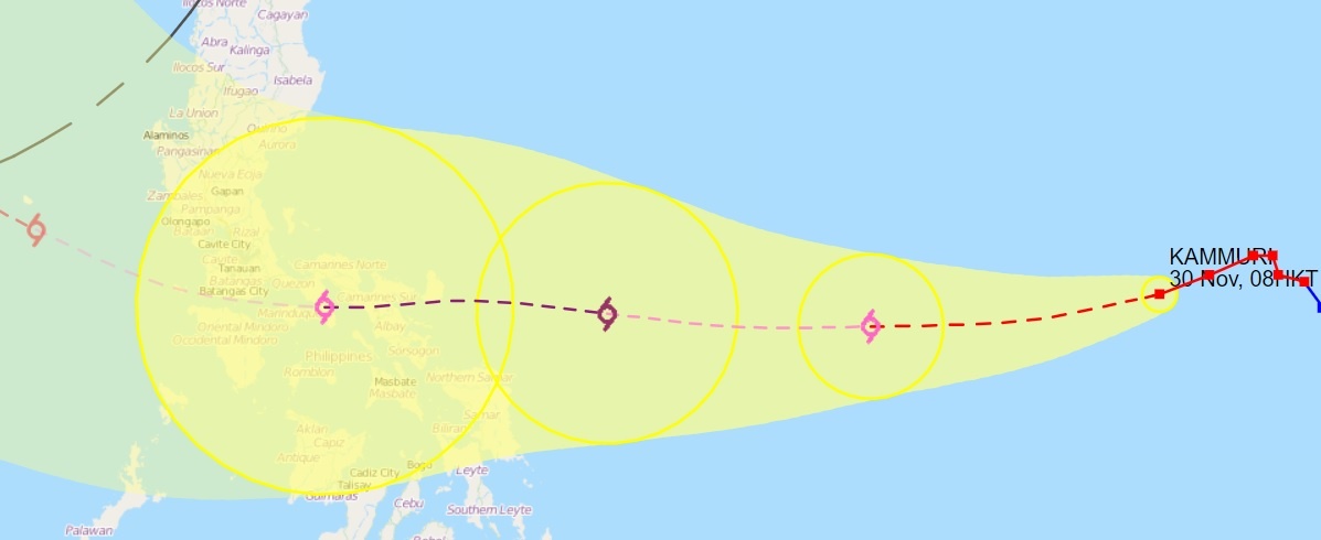 Du bao duong di cua bao Kammuri ngay 30/11 hinh anh