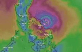 Du bao duong di cua bao Kammuri khi ap sat dat lien Philippines hinh anh