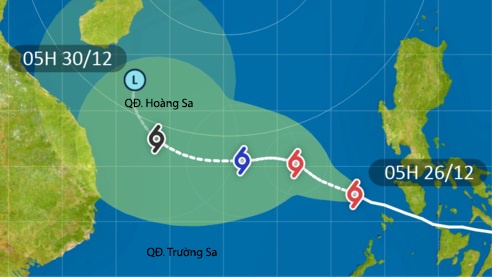 Bao Phanfone vao Bien Dong dang o giai doan manh nhat hinh anh