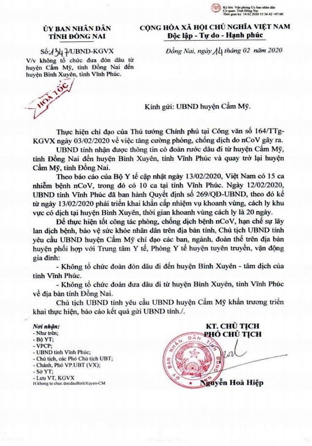 dam cuoi Dong Nai huy don dau phong dich anh 1