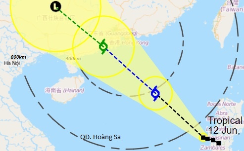 Ap thap nhiet doi vao Bien Dong, mien Bac mua lon hinh anh