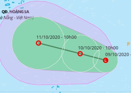 Bien Dong lai xuat hien vung ap thap gay mua rat lon hinh anh
