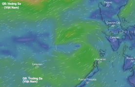 Du bao duong di cua vung ap thap tren Bien Dong hinh anh