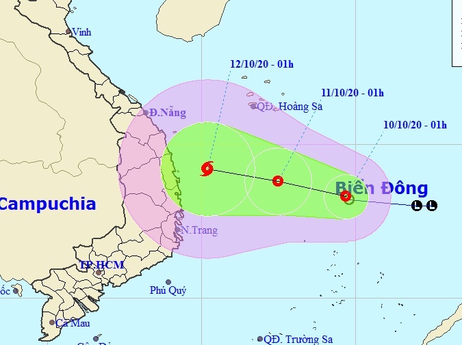 ap thap nhiet doi tren Bien Dong gay mua lon anh 1