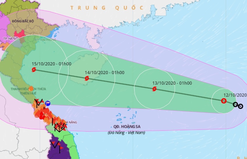 Bao so 7 sap hinh thanh, huong vao vinh Bac Bo hinh anh