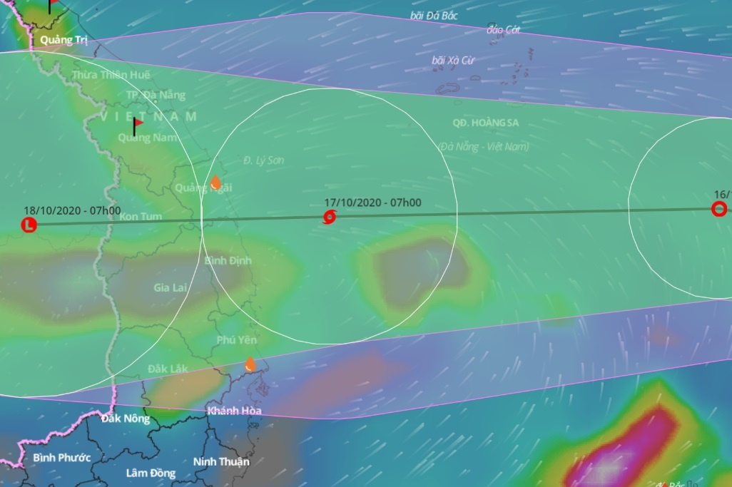 Ap thap nhiet doi huong vao Da Nang - Phu Yen hinh anh