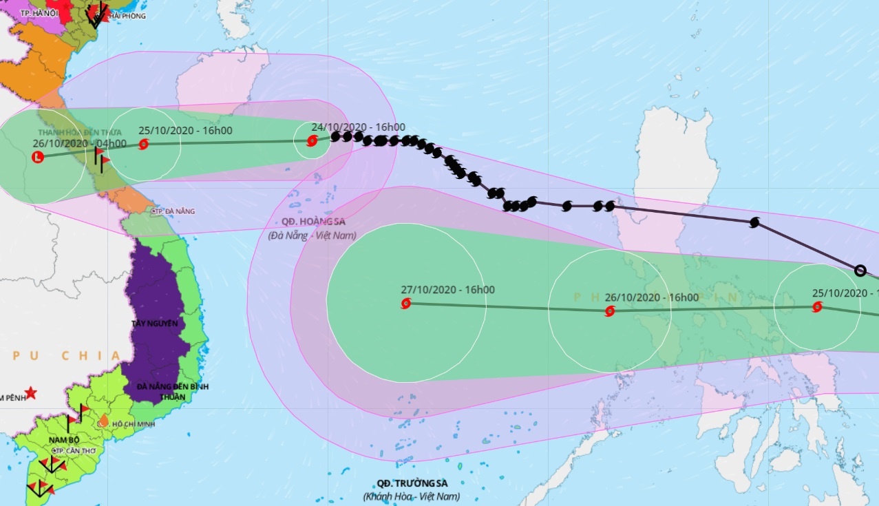 Bao so 8 do bo Ha Tinh - Quang Tri dem mai hinh anh