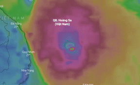 Du bao duong di cua bao Molave truoc khi vao dat lien hinh anh