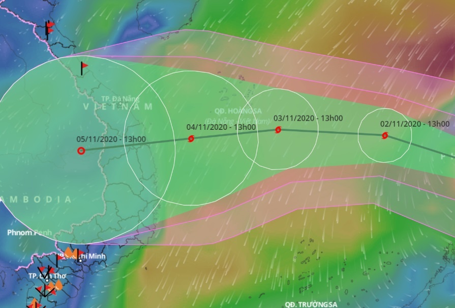Bao Goni doi huong lien tuc khi vao Bien Dong hinh anh