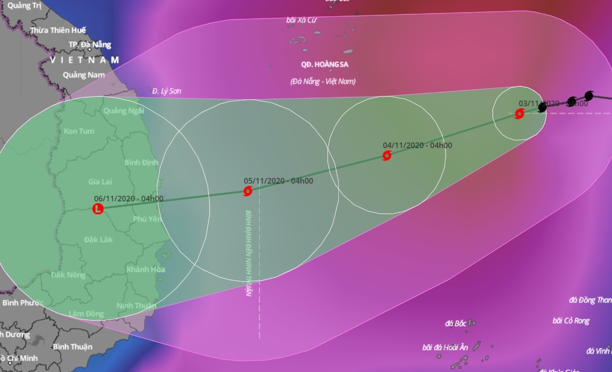 bao so 10 Goni huong vao Quang Ngai - Khanh Hoa anh 1