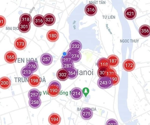 Ha Noi o nhiem khong khi keo dai anh 1