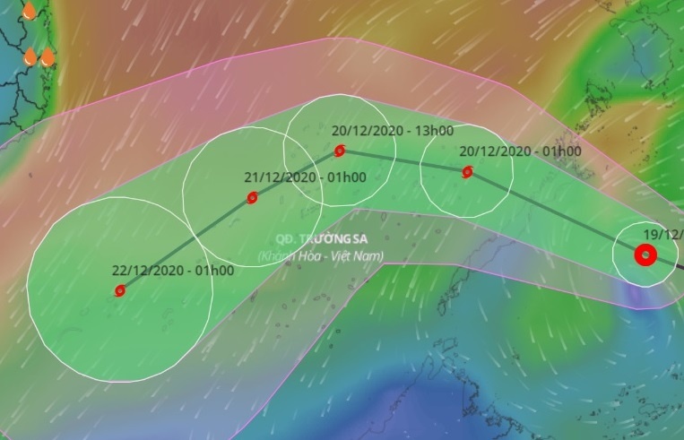 Ap thap nhiet doi hinh thanh gan Bien Dong hinh anh