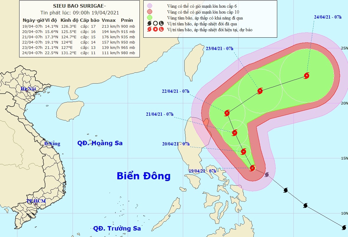 sieu bao Surigae gan Bien Dong anh 1