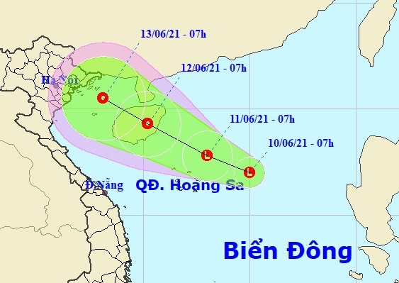ap thap nhiet doi tren Bien Dong anh 1
