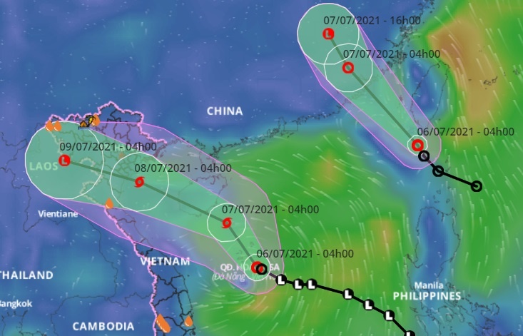 2 ap thap nhiet doi cung hoat dong tren Bien Dong hinh anh