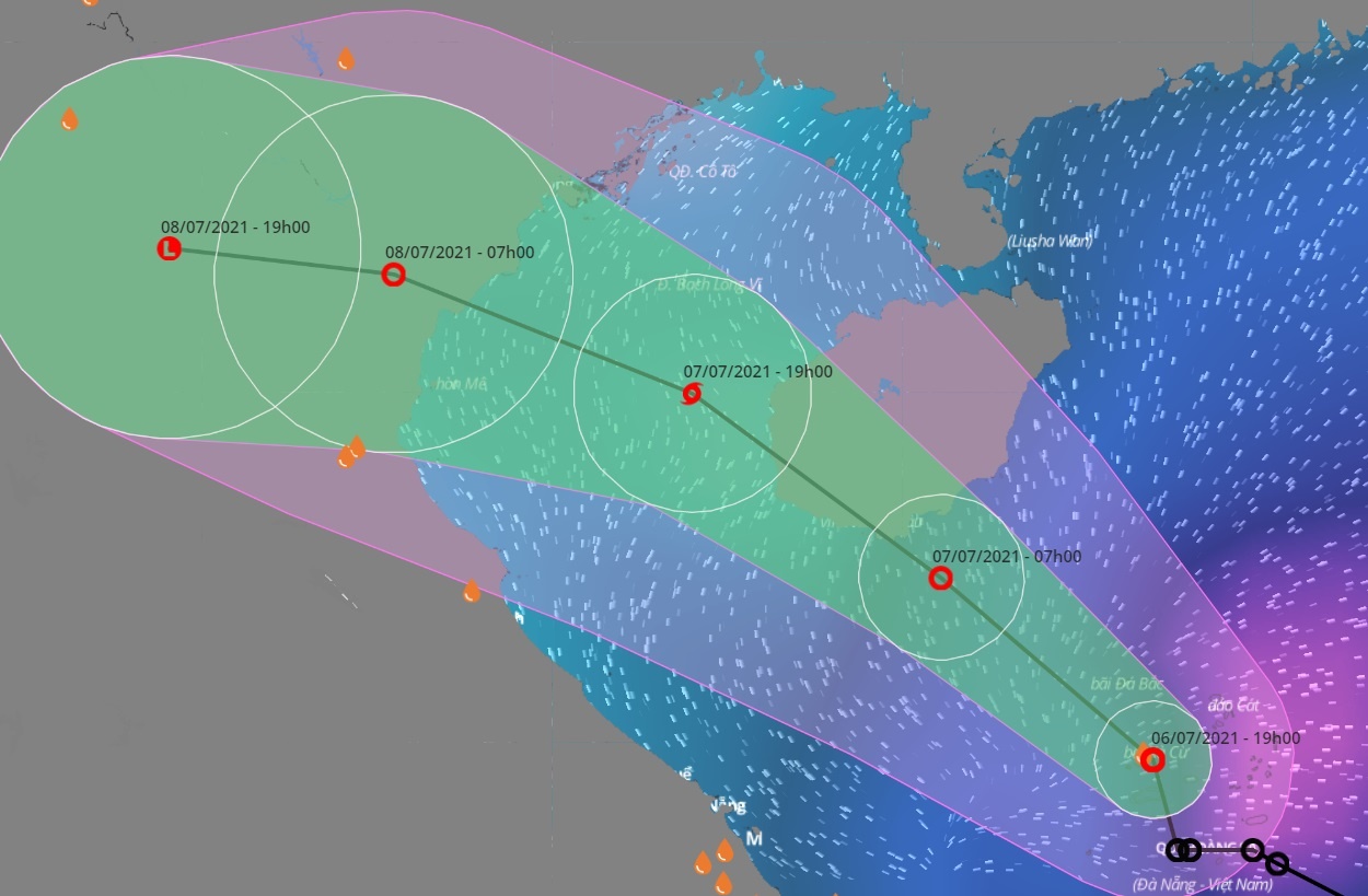 Ap thap nhiet doi huong vao vinh Bac Bo, Ha Noi mua lon hinh anh