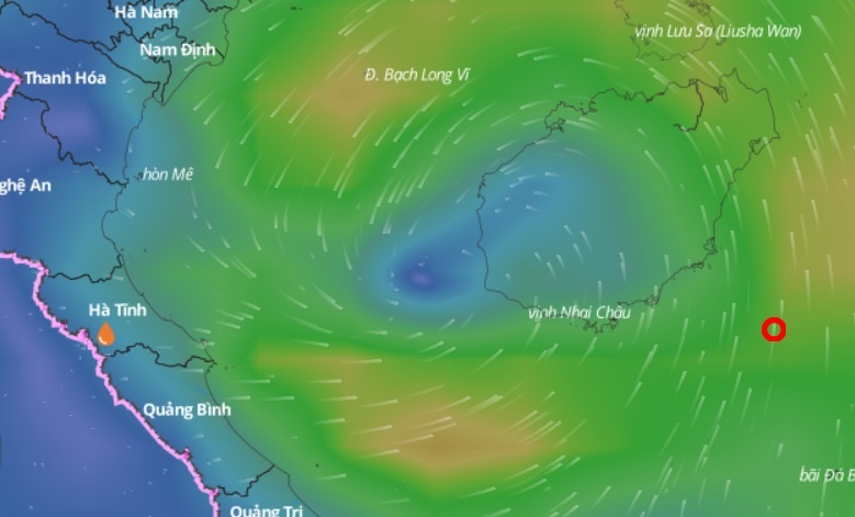Duong di cua ap thap nhiet doi sap tien vao Bac Bo hinh anh