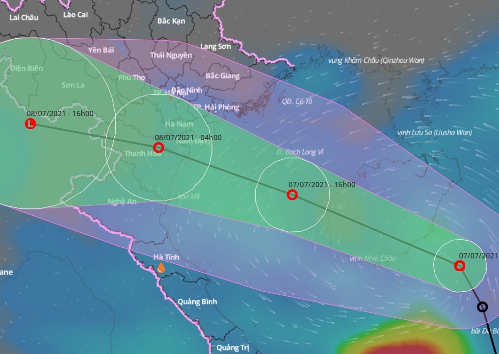Ap thap nhiet doi huong thang vao Thai Binh - Thanh Hoa hinh anh