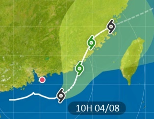 Du bao duong di cua bao so 4 tren Bien Dong hinh anh