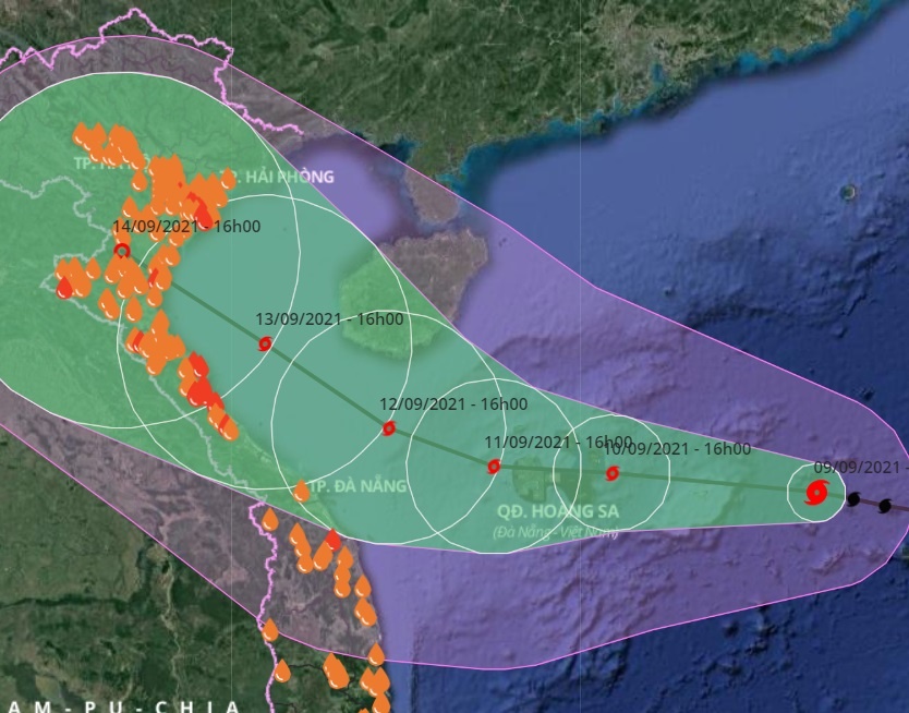 Bao so 5 huong vao vinh Bac Bo hinh anh