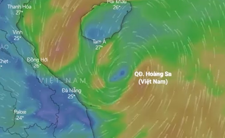 Du bao duong di cua ap thap nhiet doi gay mua lon o mien Trung hinh anh