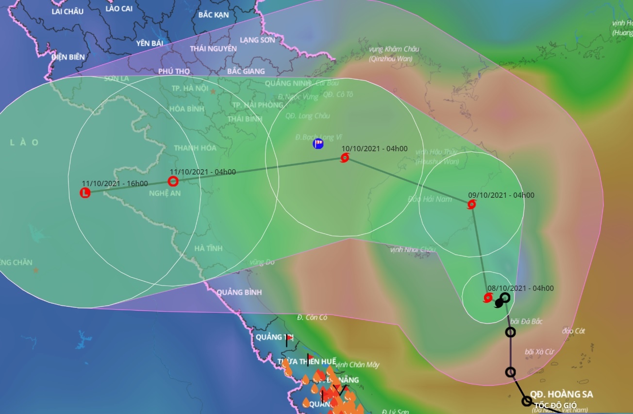 bao so 7 huong vao vinh Bac Bo anh 1