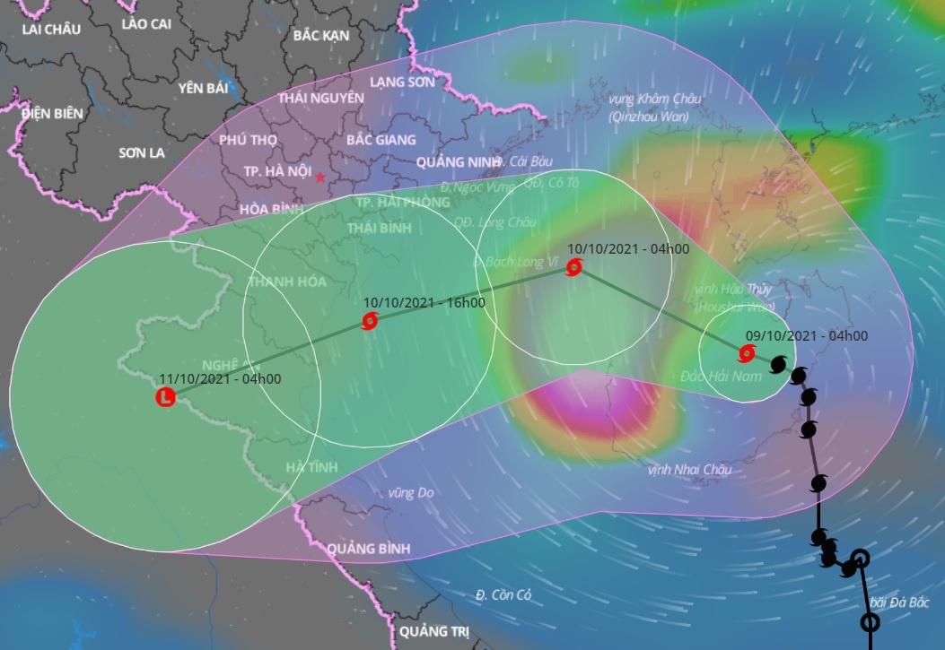 Bao so 7 huong vao Hai Phong - Ha Tinh hinh anh