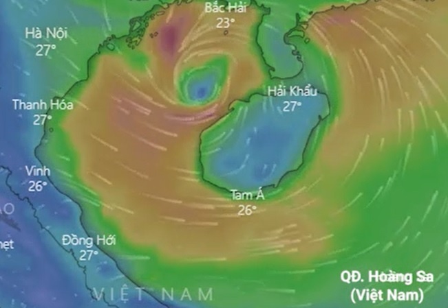 Du bao duong di cua bao so 7 gay mua lon o mien Bac hinh anh