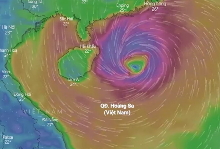 Du bao duong di cua bao Kompasu sap vao Bien Dong hinh anh