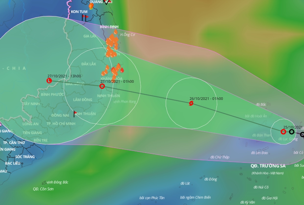 Ap thap nhiet doi huong vao Binh Dinh - Binh Thuan hinh anh