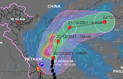 Bao Rai be huong, quet qua quan dao Hoang Sa hinh anh