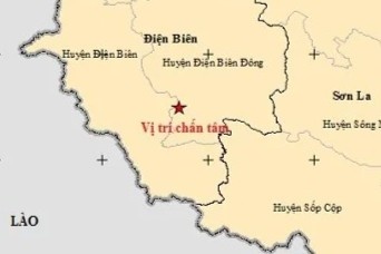 Dong dat 4,5 do o Dien Bien hinh anh