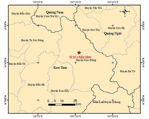 dong dat lien tuc o Kon Tum anh 1