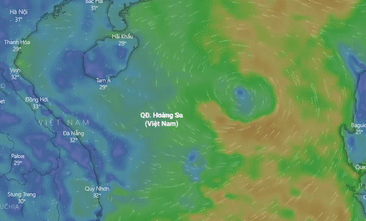 Duong di du bao cua vung ap thap tren Bien Dong hinh anh