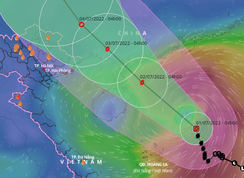 Bao so 1 manh len, mien Bac mua lon 5 ngay hinh anh