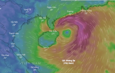 Du bao duong di cua bao so 1 manh cap 10 tren Bien Dong hinh anh