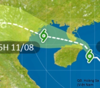 Bao so 2 manh len khi vao vinh Bac Bo, mien Bac mua lon hinh anh