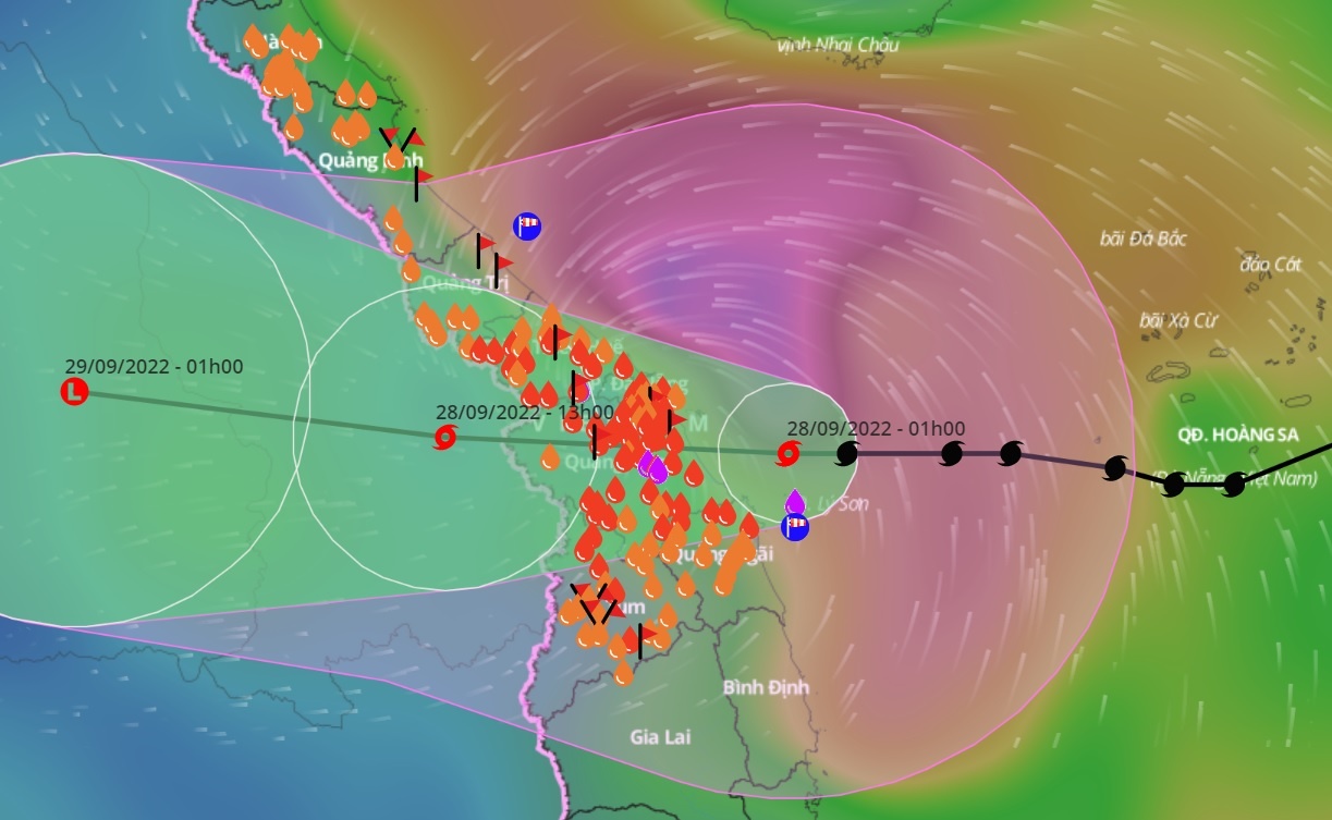 Bao Noru quan thao tren dat lien, mien Trung mua nhu trut nuoc hinh anh