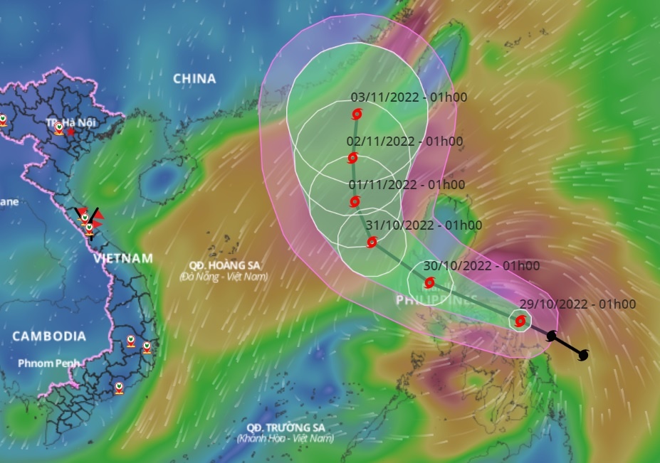 Bao Nalgae manh len truoc khi vao Bien Dong hinh anh