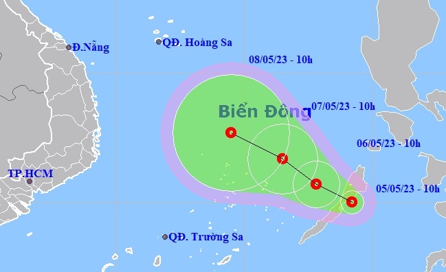 Bien Dong sap hung ap thap nhiet doi hinh anh