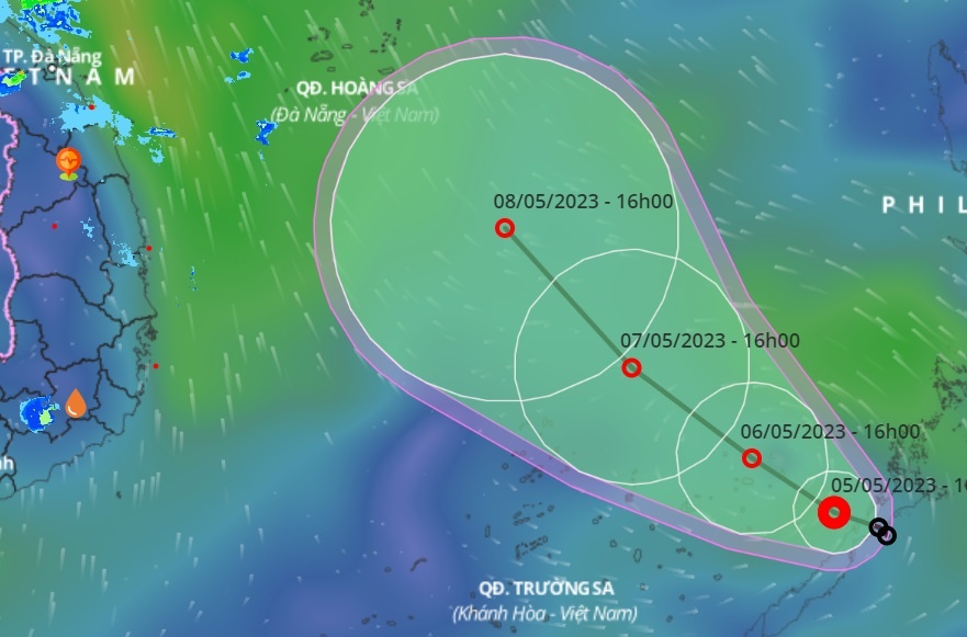 Ap thap nhiet doi vao Bien Dong hinh anh