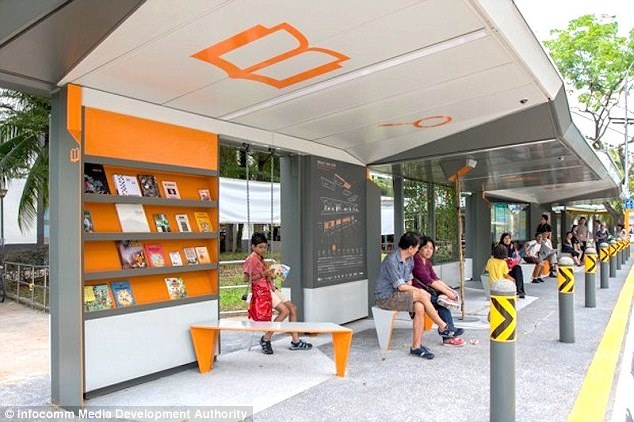 Trạm dừng xe buýt công nghệ cao ở Singapore ảnh 1 Tram dung xe buyt cong nghe cao o Singapore anh 1
