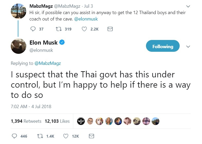 Elon Musk de nghi giup do doi bong Thai anh 1