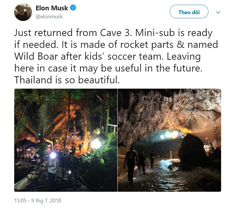 Elon Musk giai cuu doi bong Thai anh 1